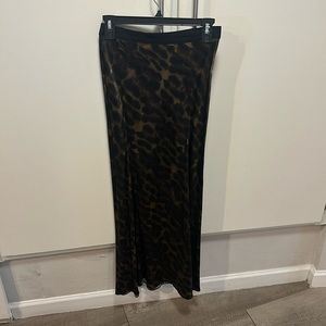 Rails Leopard Print Maxi Skirt - Brown and Black